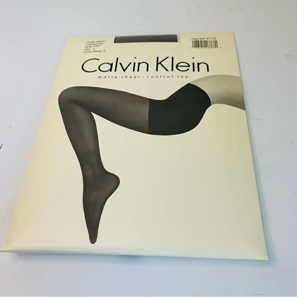 VTG Calvin Klein Matte Sheer Deep 2 Control Top Pantyhose NIP